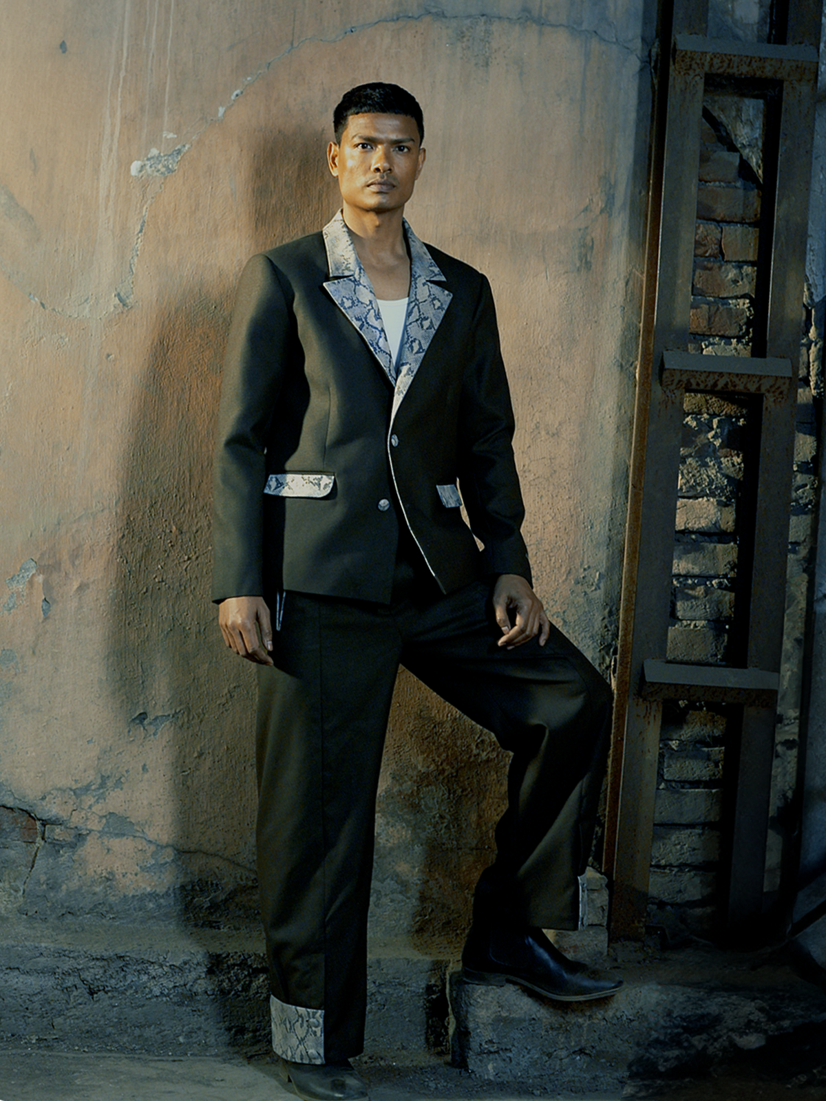 OLIVE CROCO CUFF SET