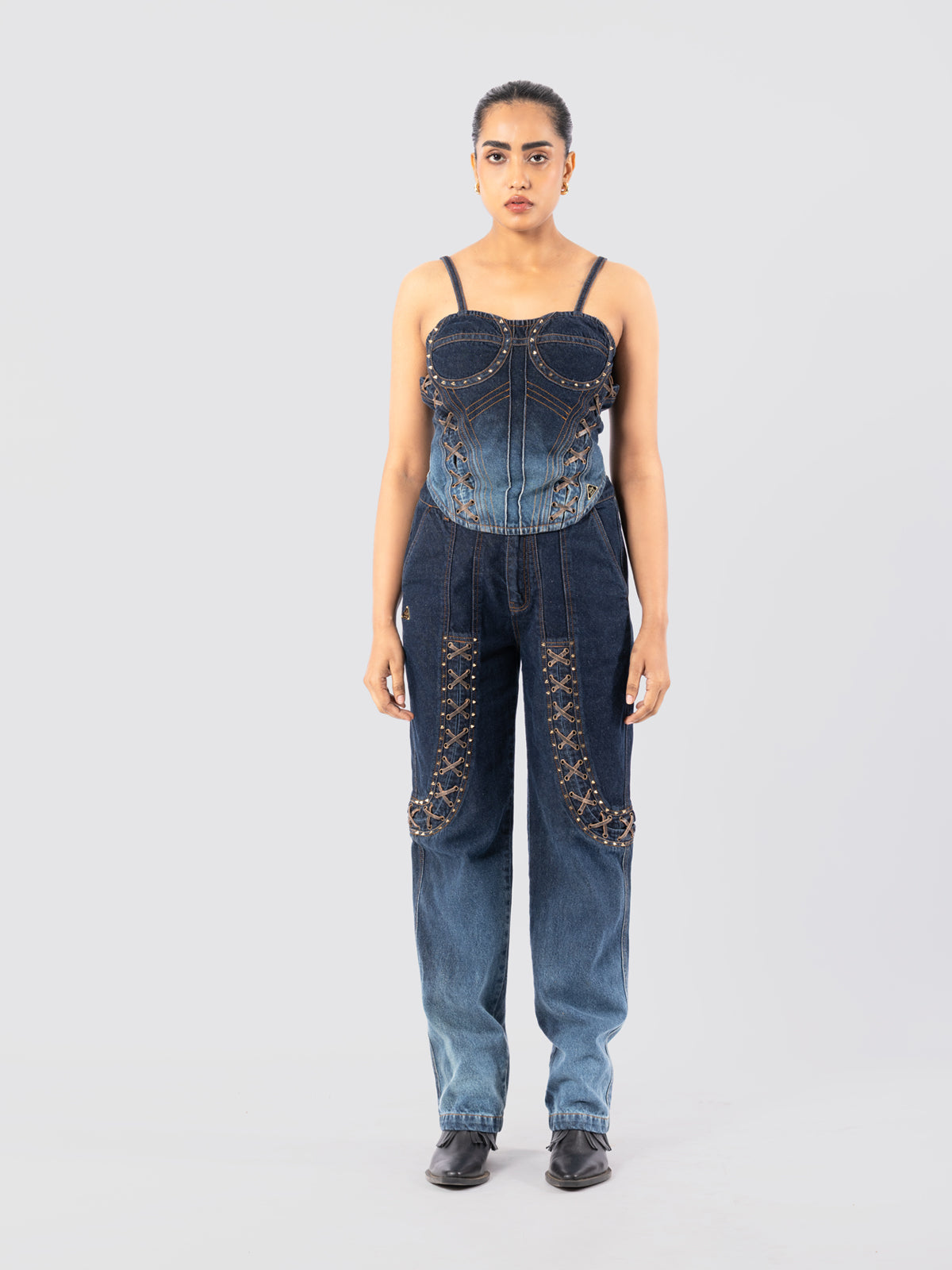 BLUE VEIN DENIM TOP