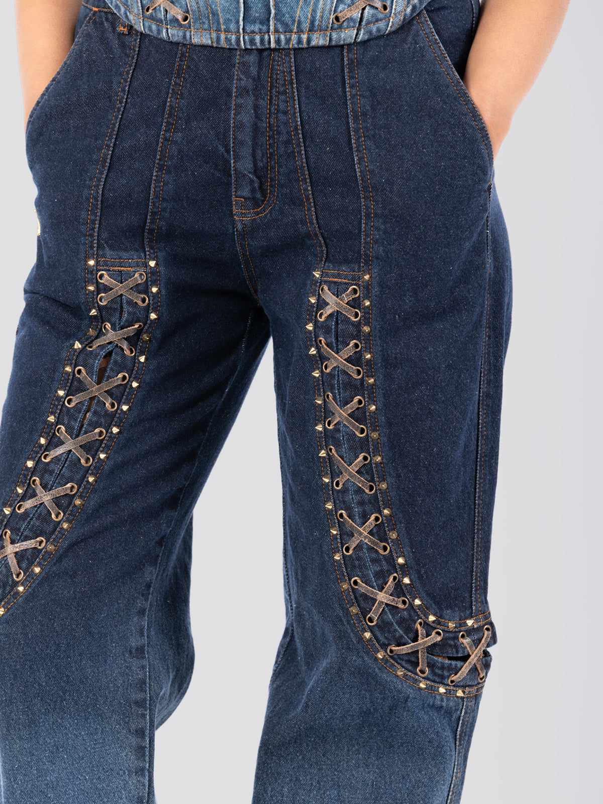 BLUE VEIN DENIM SET