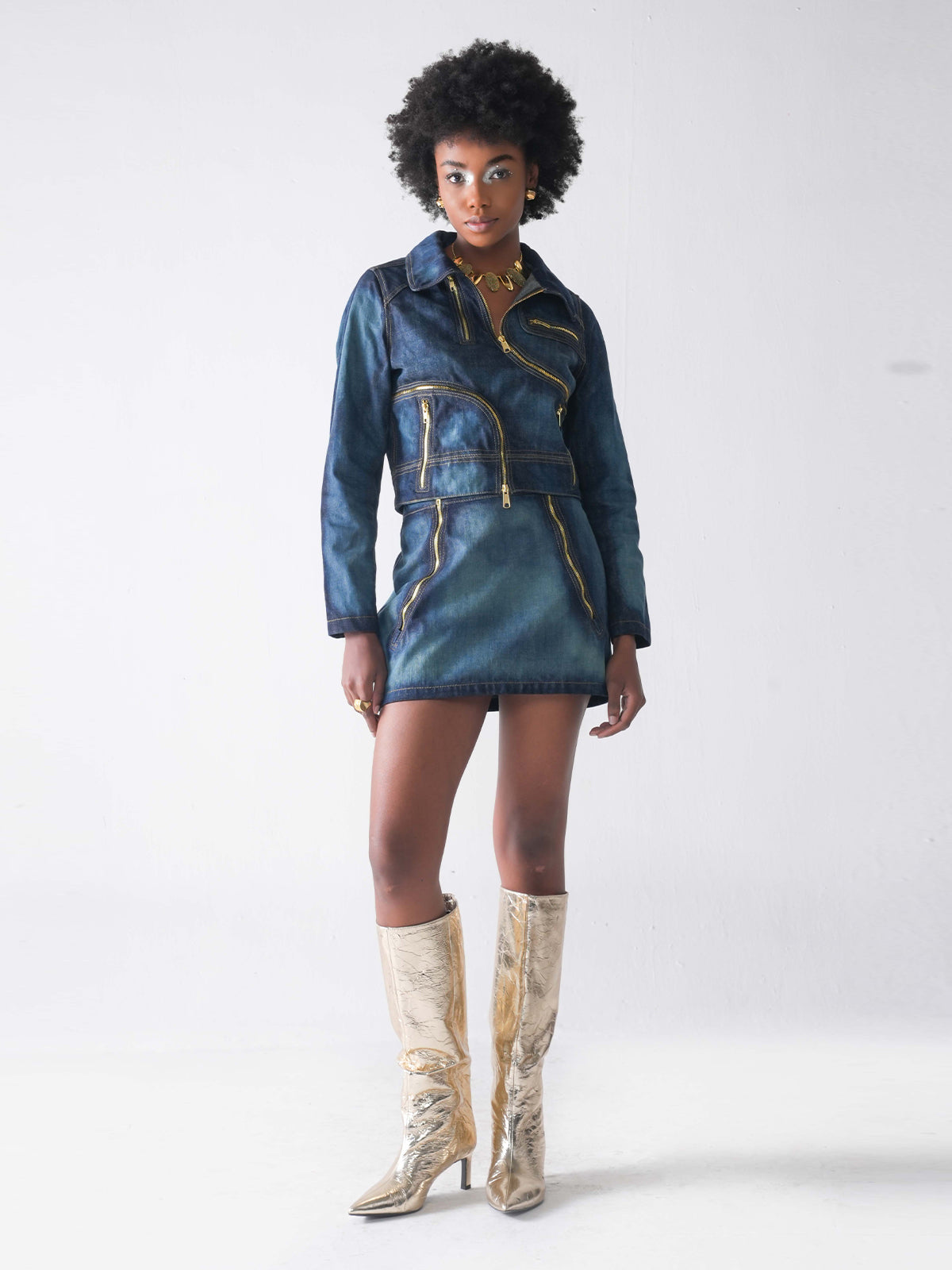 ZIP ME UP DENIM SET