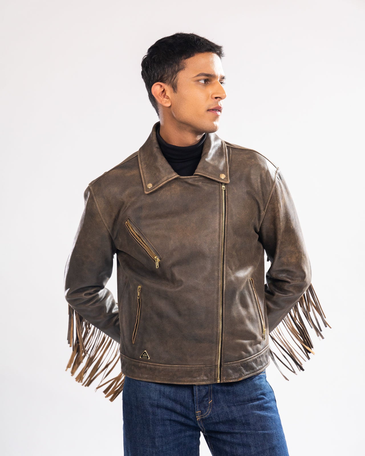 FUDGE FRINGE BIKER JACKET