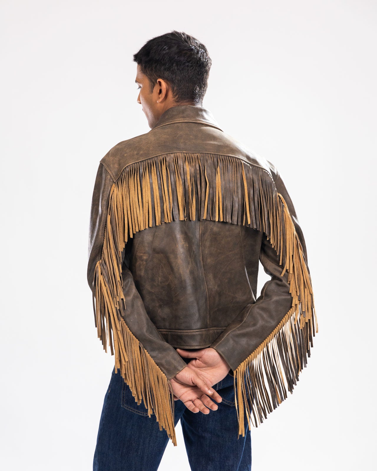 FUDGE FRINGE BIKER JACKET