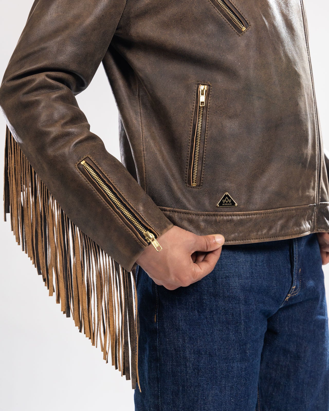 FUDGE FRINGE BIKER JACKET