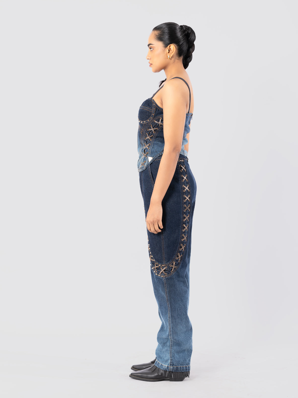 BLUE VEIN DENIM SET