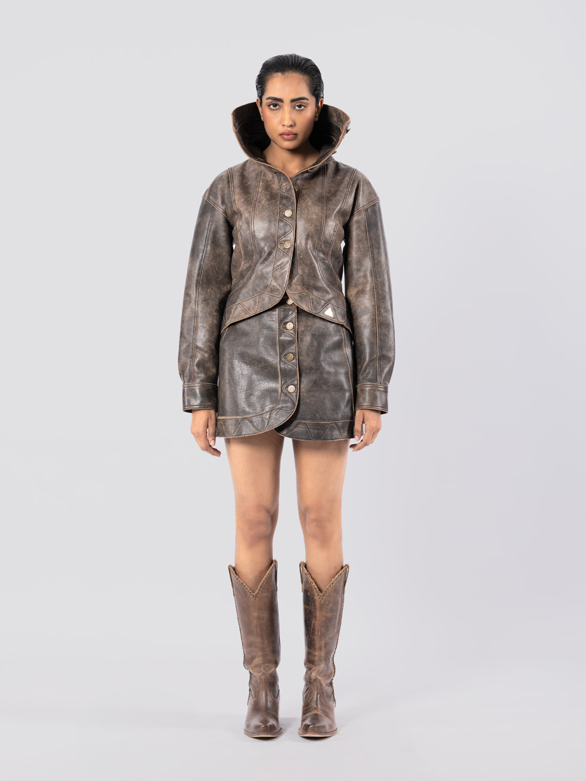 CONTOUR DISTRESSED LEATHER SET