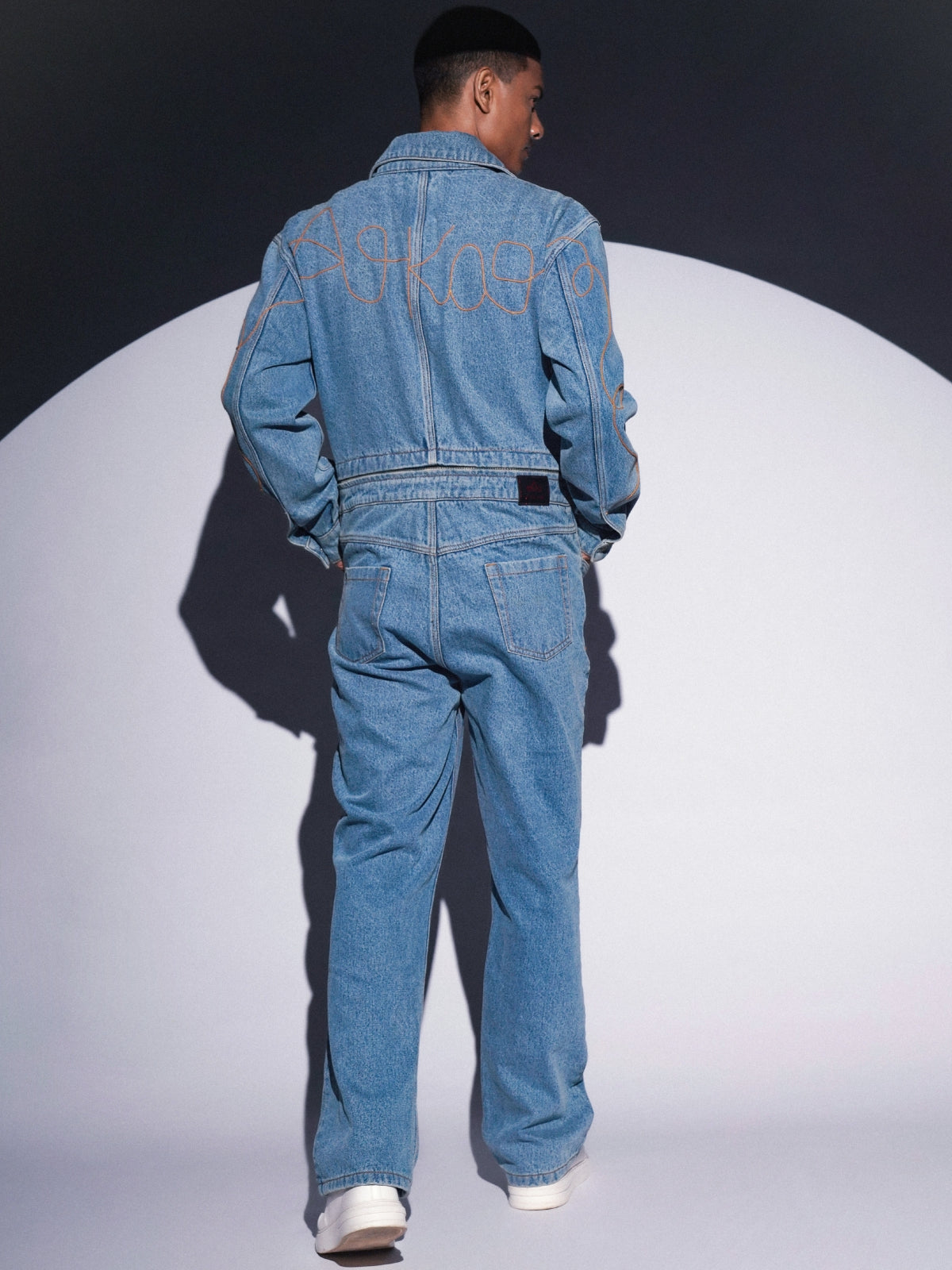 THE MAKING DETATCHABLE DENIM JUMPSUIT
