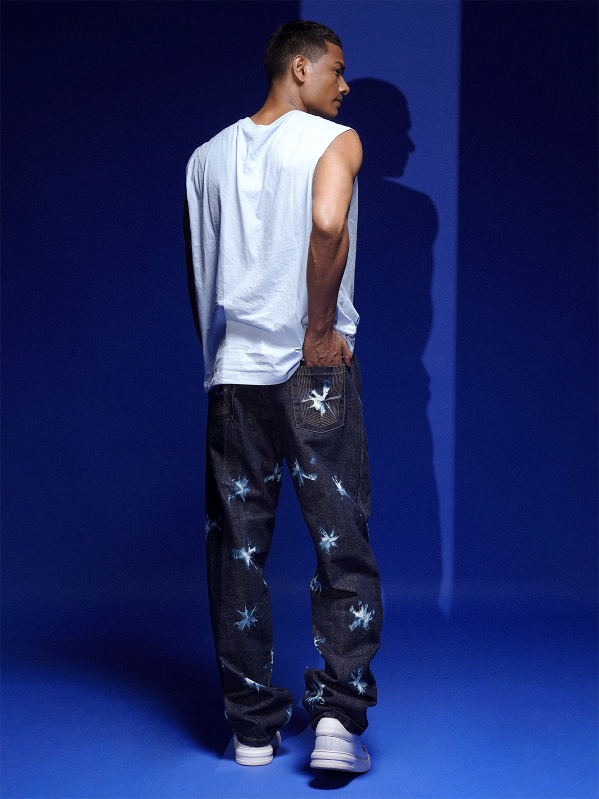 BLOTCH ZIPPER JEANS