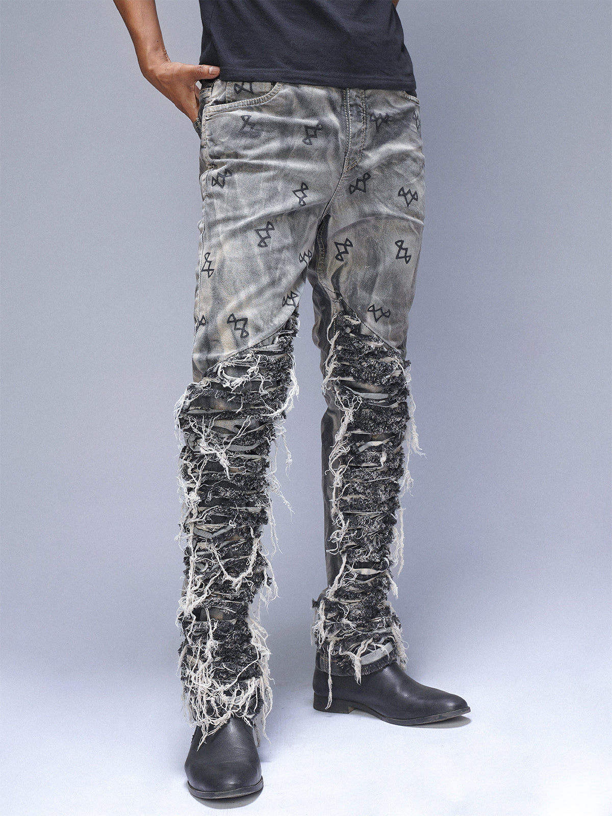 SEW ME UP GREYSCALE JEANS
