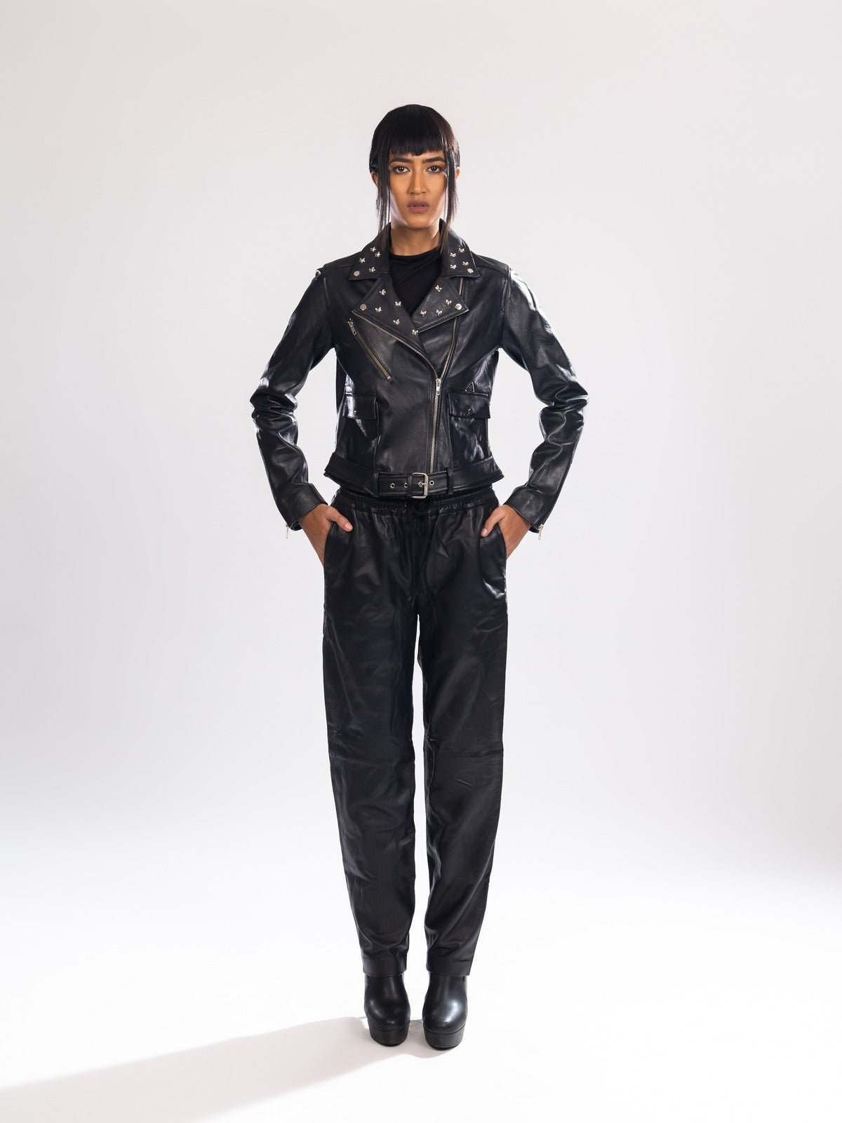 FOXY BIKER LEATHER JACKET