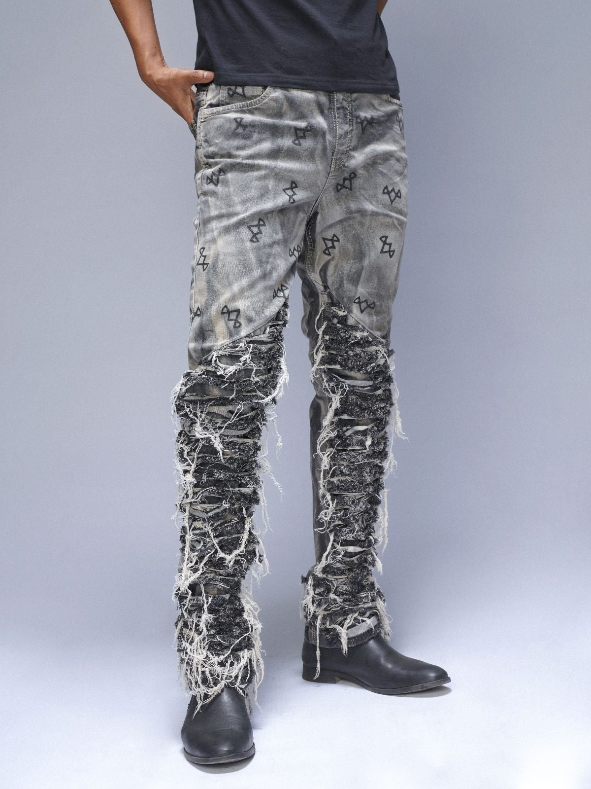 SEW ME UP GREYSCALE JEANS