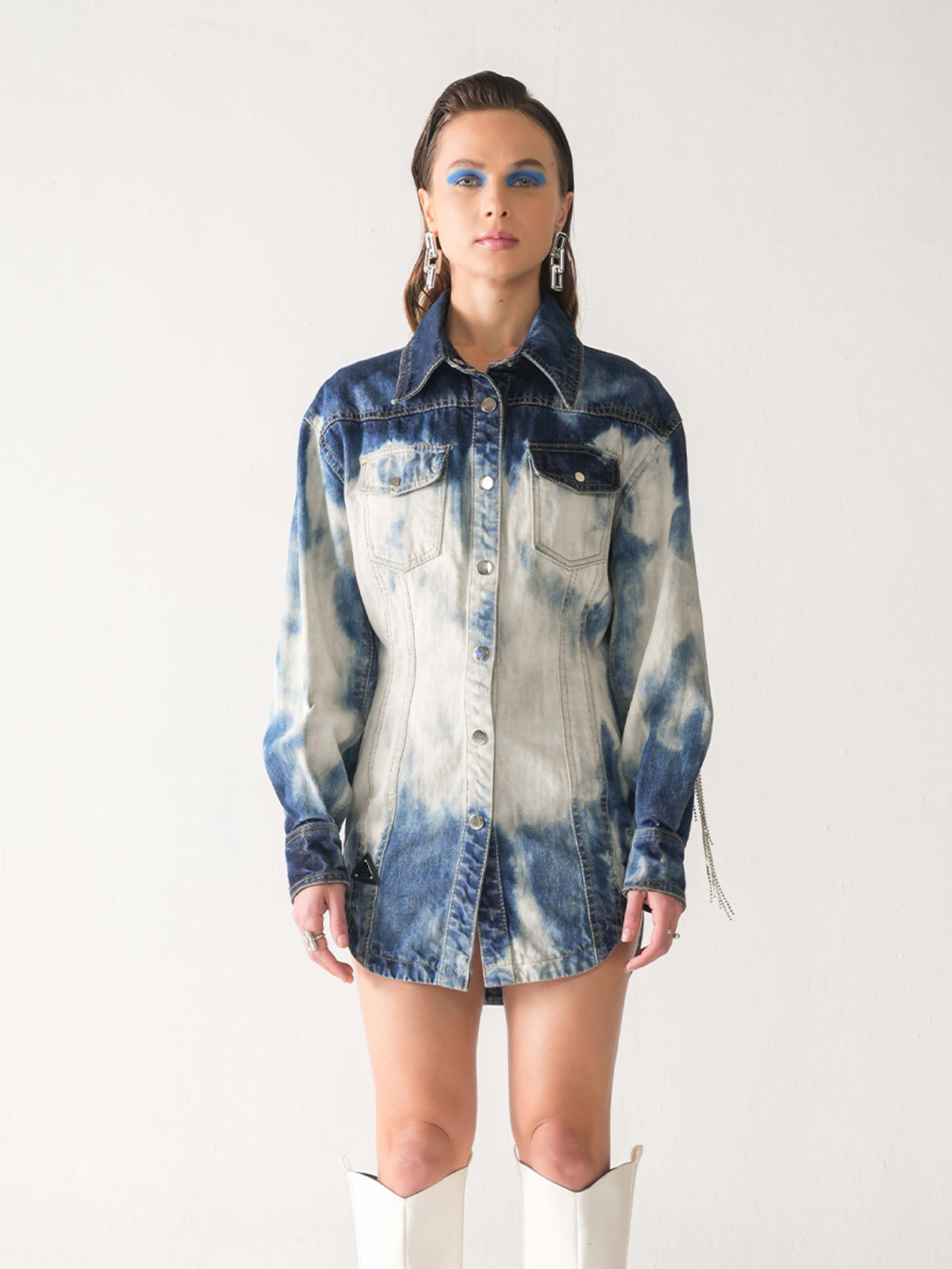 HOWDY HANDE FRINGE DENIM DRESS