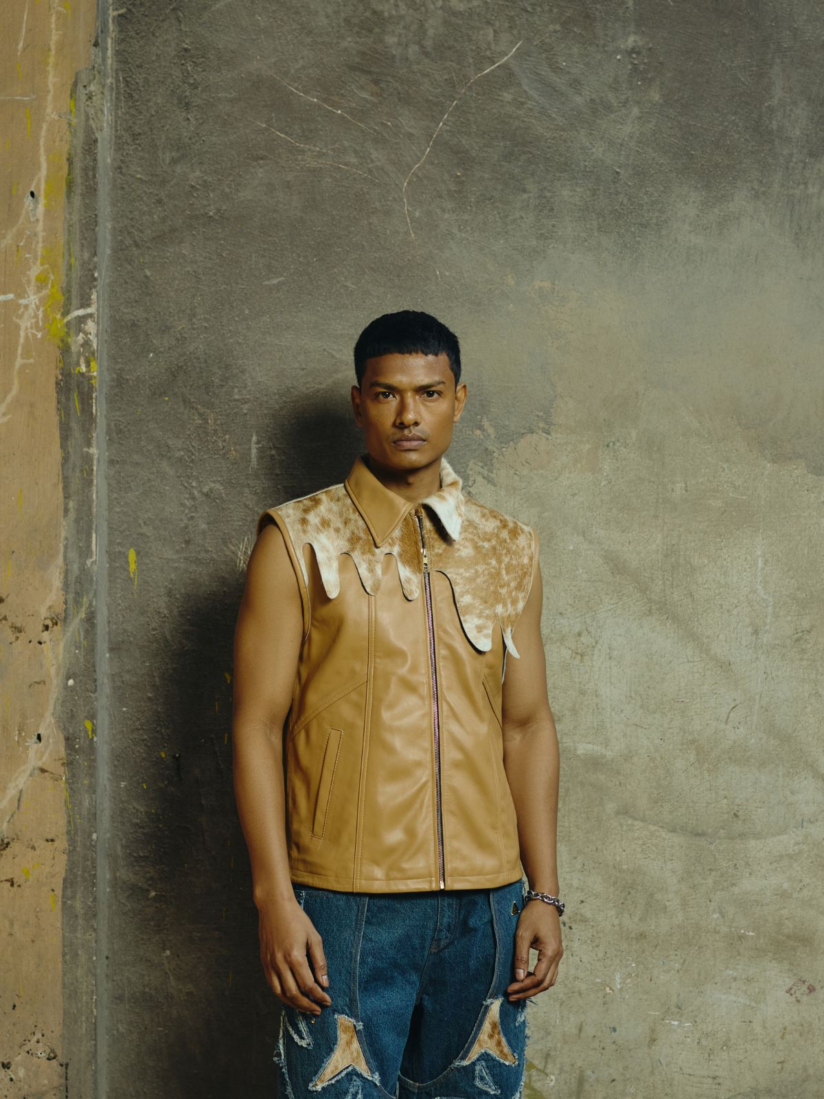SADDLE CURVE LEATHER VEST