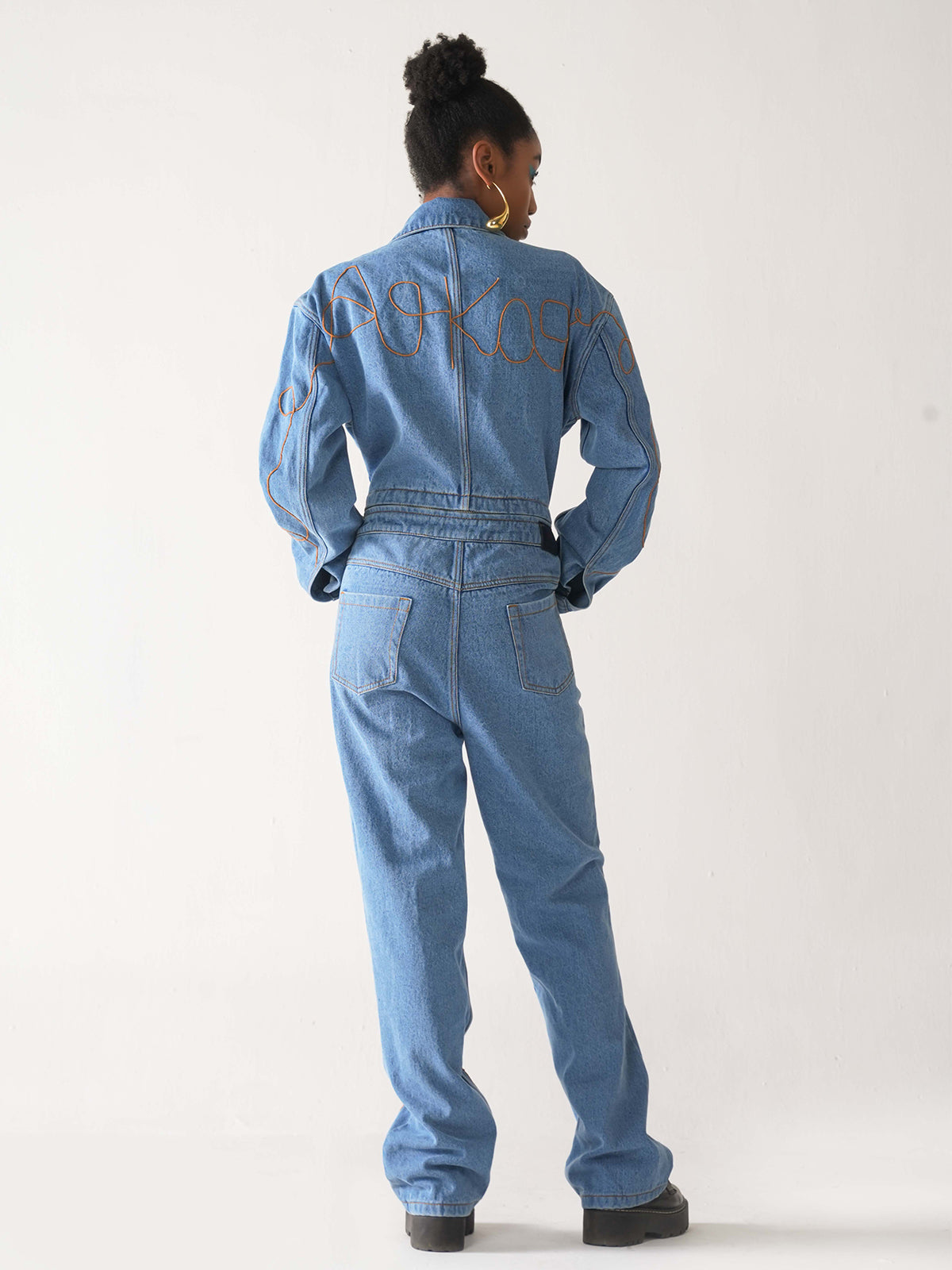 THE MAKING DETATCHABLE DENIM JUMPSUIT